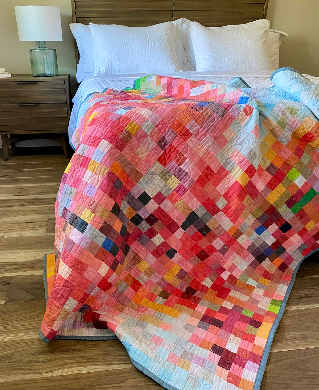 handmade mid century modern quilt midcentury minimalist whole