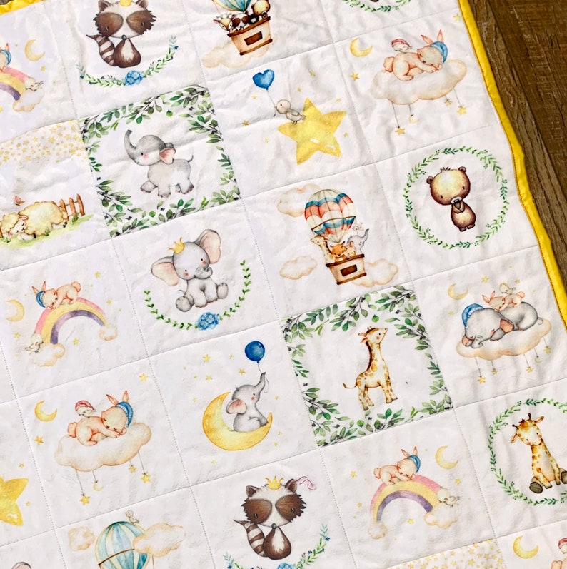 Handmade Woodland Animals Baby Quilt Goodnight Moon Nursery Etsy