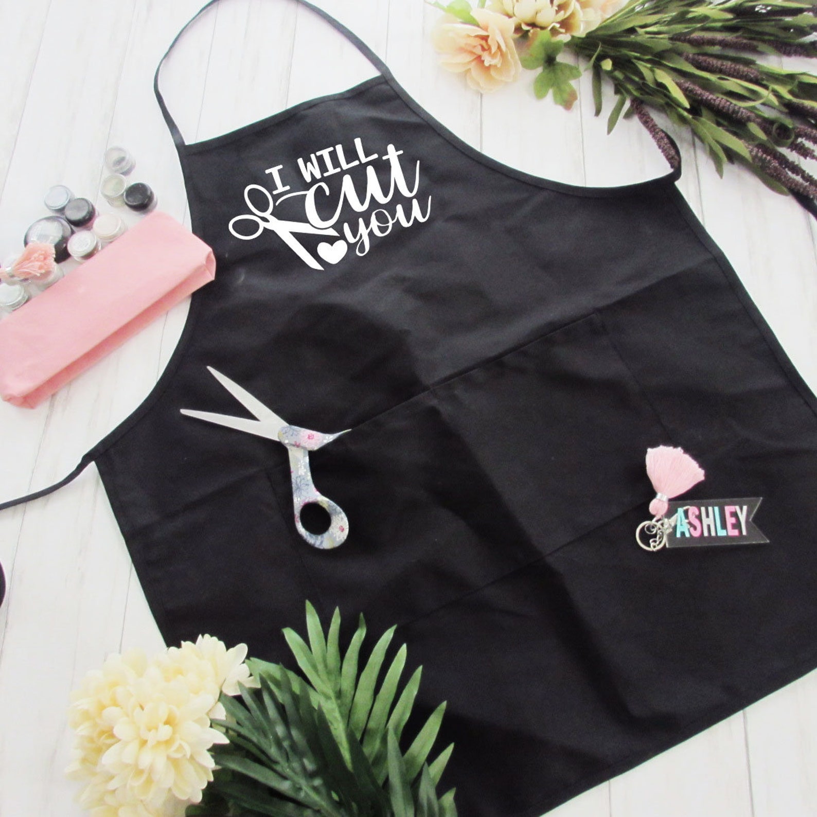 Hair Stylist Apron With Two Front Pockets 28 I Will Etsy