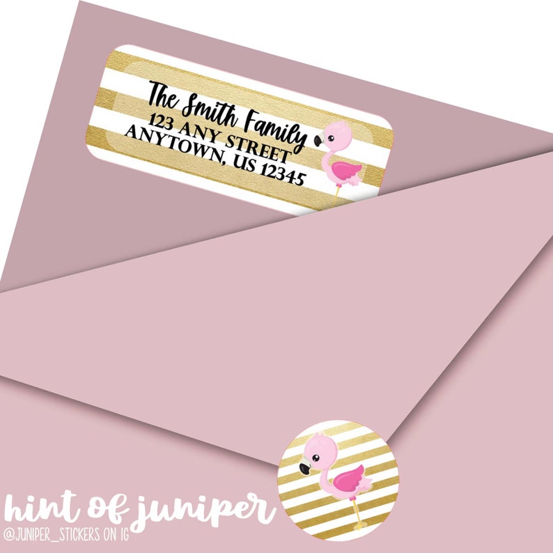 Flamingo Address Labels Personalized Waterproof Address Labels /& Envelope Seals Flamingos Stickers Return Address Labels