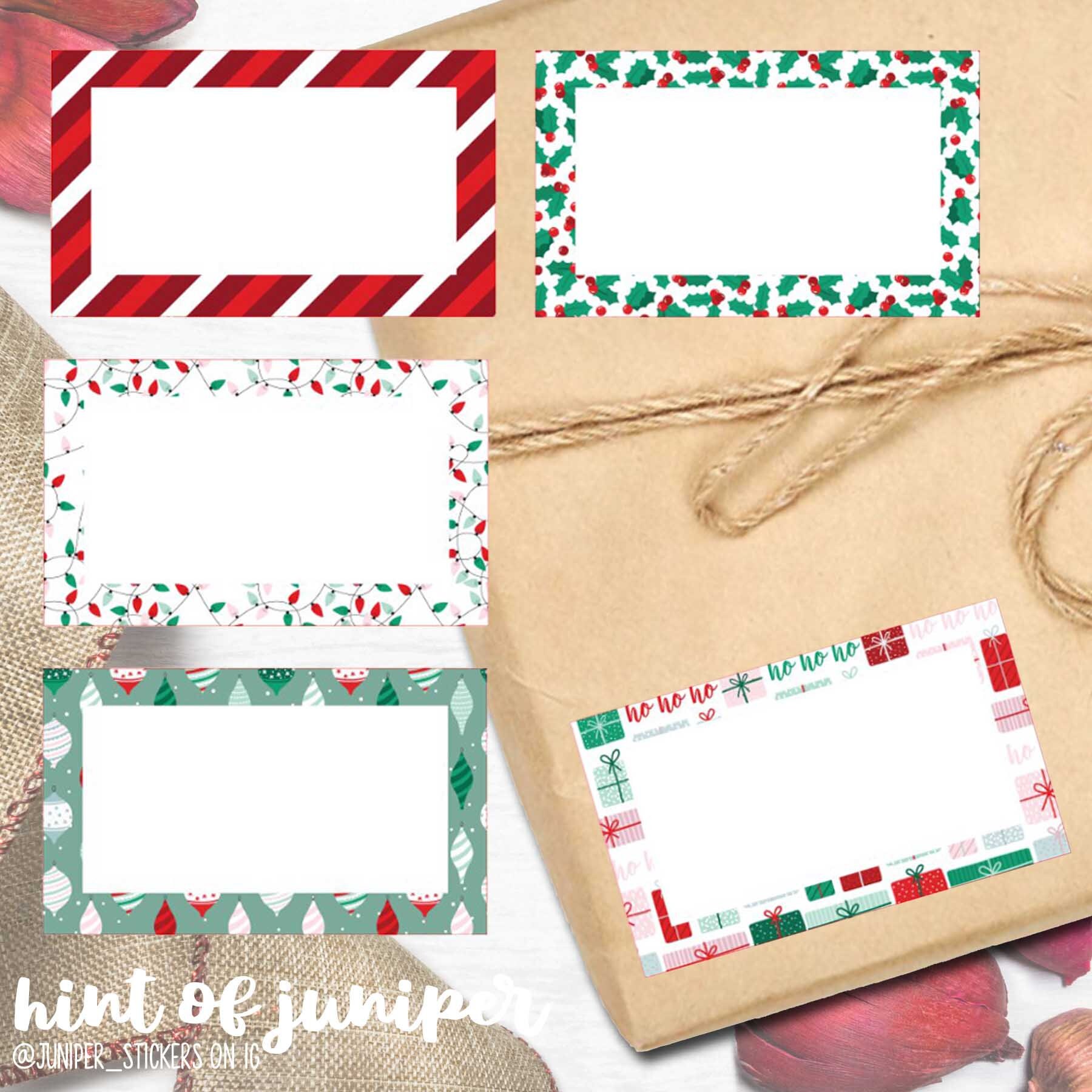 Blank Christmas Labels 18 Christmas Gift Label Stickers - Etsy