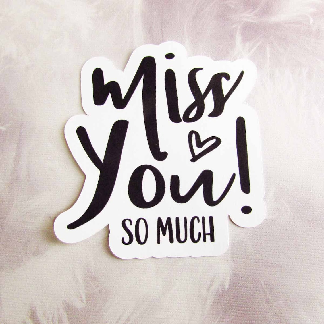 Miss You so Much Sticker Word Stickers Laptop Vinyl Stickers Etsy