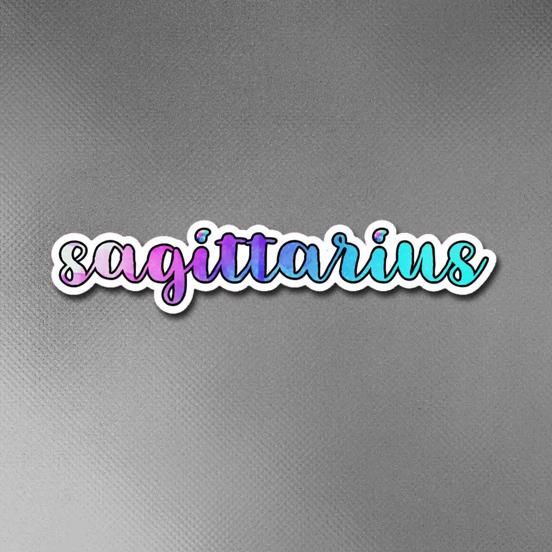 Matte Clear Glossy Vinyl Waterproof Sagittarius Zodiac Sign Sticker Laptop Decal Sticker Geometry Astrology Sticker