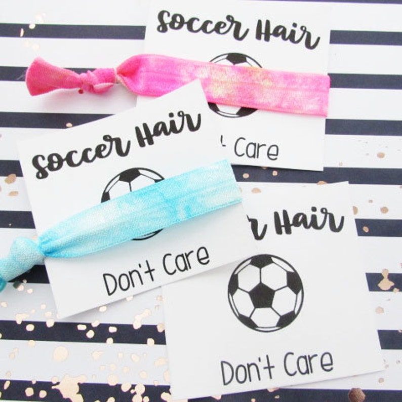 Soccer Hair Ties Soccer Hair Don't Care Elastic Hair Etsy