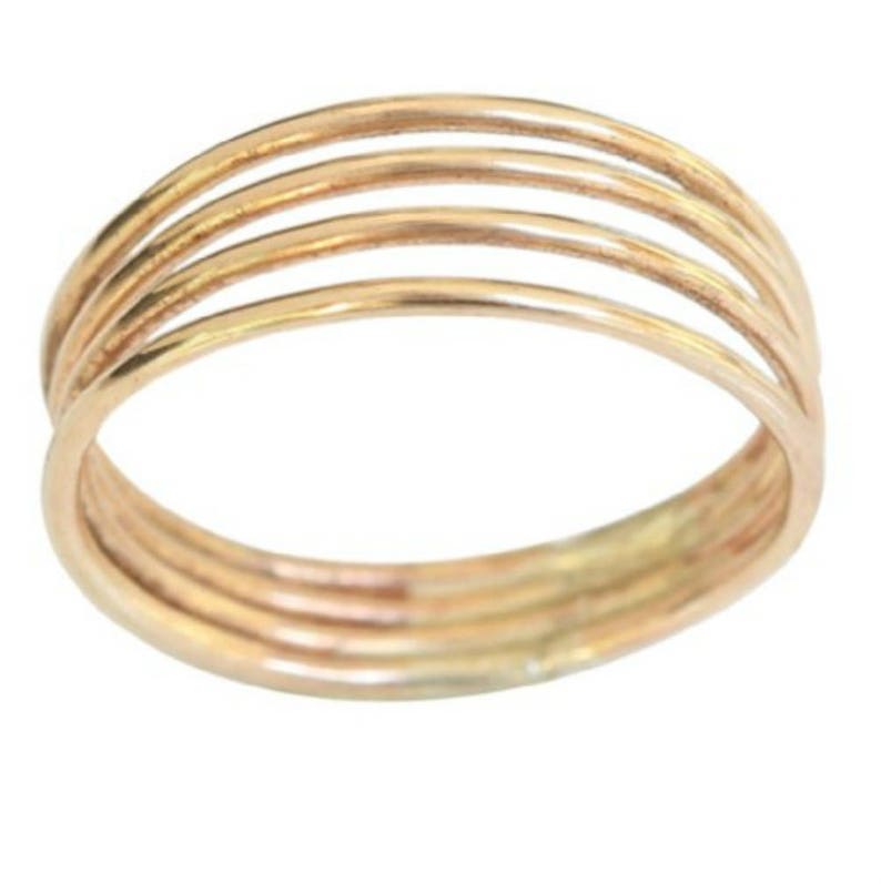 multi plain band toe ring, Gold Filled Toe Ring