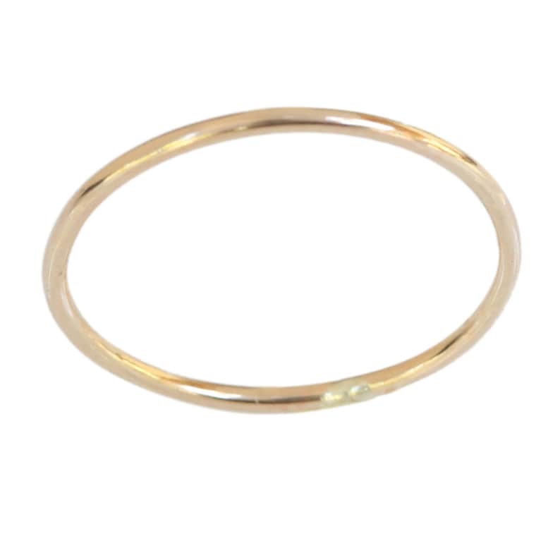 14k gold 1mm thin plain toe ring ring above the knuckle ring midi ring a\u00f1illo para los dedos de los pies talla size 2.5