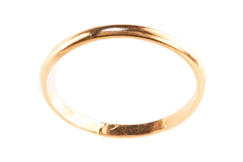 14k gold 2mm plain band toe ring midi ring ring above the knuckle ring a\u00f1illo para los dedos de los pies talla size 4.5