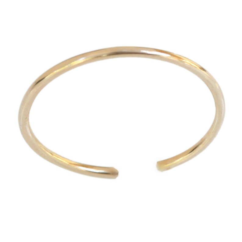 1mm Thin Thin Toe Ring Gold toe ring Plain Toe Ring Gold Filled Minimalist Toe Ring Larger Size 6 Adjustable Toe Ring 14K
