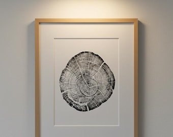 Montana Tree, Flathead Lake, Montana, Driftwood, tree stump, Montana print, forest art print, natural textures, natural patterns, LintonArt