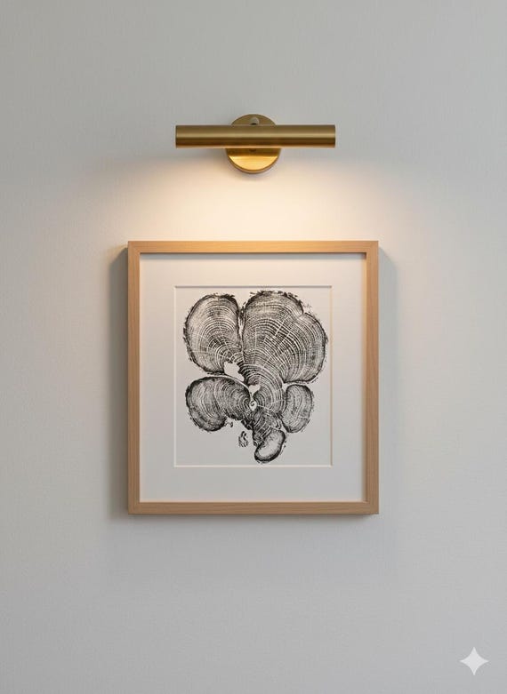 Grand Canyon Cedar, Tree Ring Print, Rusticcore art, woodcut art, Real tree rings, Nature inspired art, real tree art, Arborist art