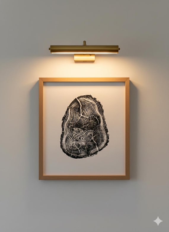 Locust Tree, Tree Anatomy, Botanical tree print, real tree stump art, Black Locust Tree, woodcut print, Tree stump print, Alpine Modern