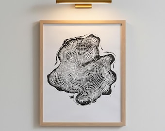 Alaska Cedar, Alaska Art, Cottagecore art, Lumber, Shabby Tree, Wood Burning Art, Wood Slice Wall Art