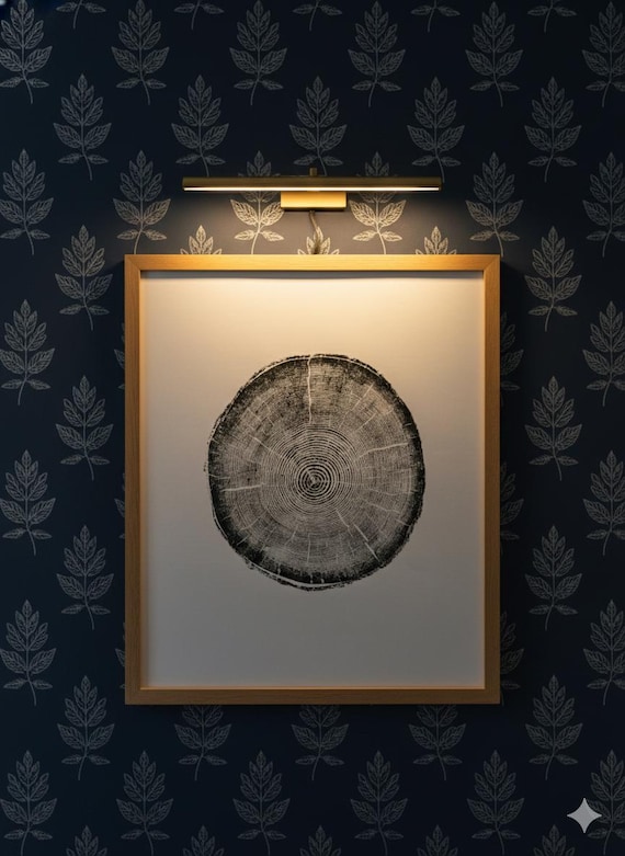 Big Cottonwood Canyon, Tree Ring Print, Woodcut, Utah Art, Botanical Print, Father's Day Art, arborist art gift, Dendrology, Hand pressed