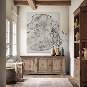 Redwood Tree, Tree Ring Print, California Coast, Wood Slice Wall Art, Huge Wall Art, Natural Wood Slices