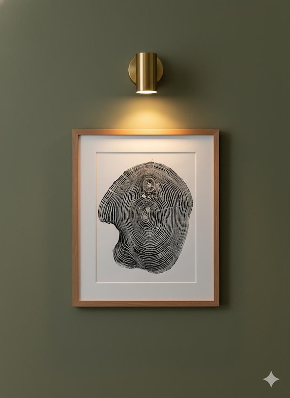 Mulberry Tree ring Print, Tree ring art print, Woodcut, real tree rings, Woodcut print, Tree Lover art, Manly gifts, Christmas art gifts