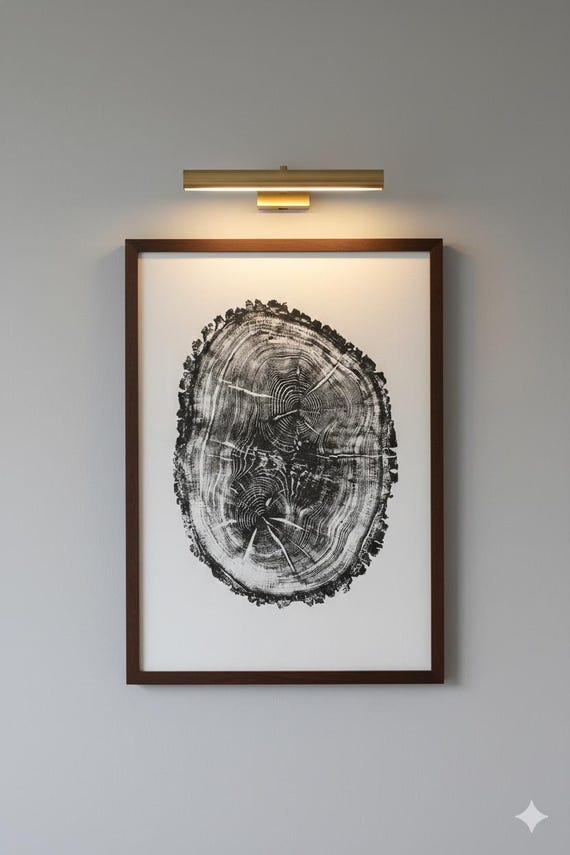 Nauvoo, Illinois Tree ring print, Old Oak Tree, LDS Art, Woodcut print, Nauvoo art, 24x36 inch art, handmade woodcut print by Erik Linton