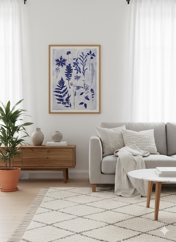 Herbaceous Forms: Forestcore Field Study in Variation and Pattern, 18x24 inch Original Monoprint