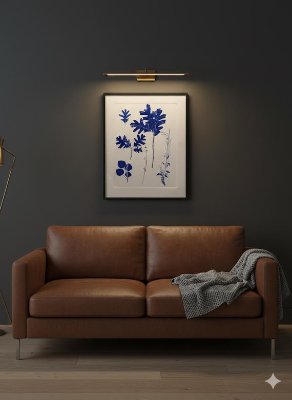 Japandi art, Specimen Group: Flora of Mountain Woodland, Original Monoprint, 16.5x24 inches