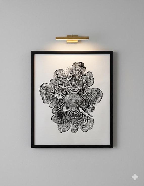 Western Red Cedar, woodcut print, Woodcore art, tree ring print, natural wood slices, huge wall art, sacred geometry art