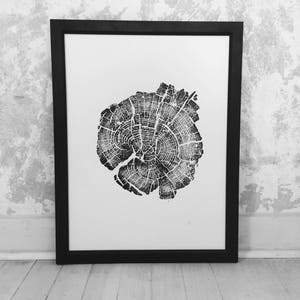 Yellowstone National Park, Tree rings print, Wyoming Art, Wood Slice Wall Art image 6