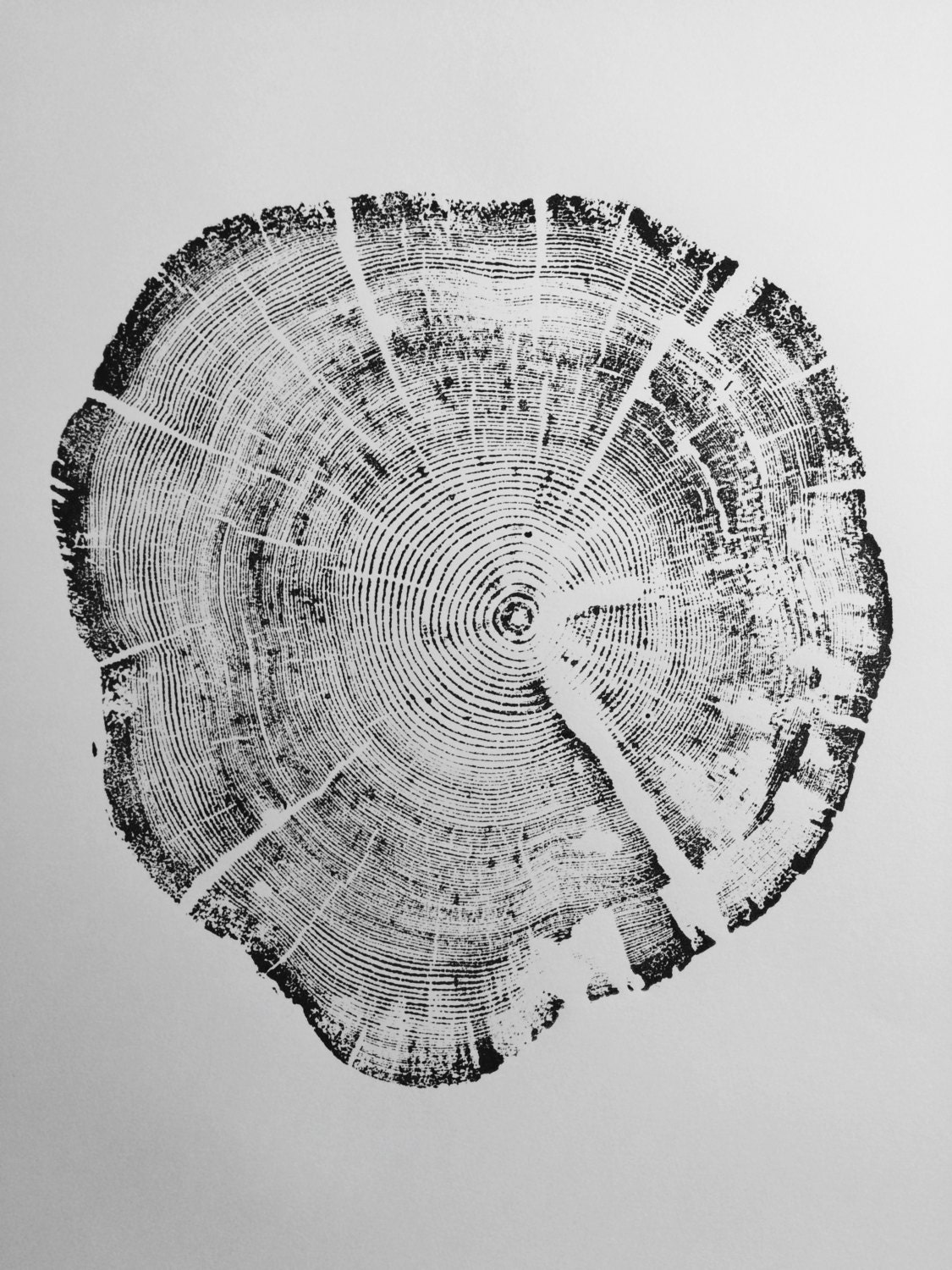 Glacier National Park, Montana Art, Tree ring art, Woodcut print, Tree ...