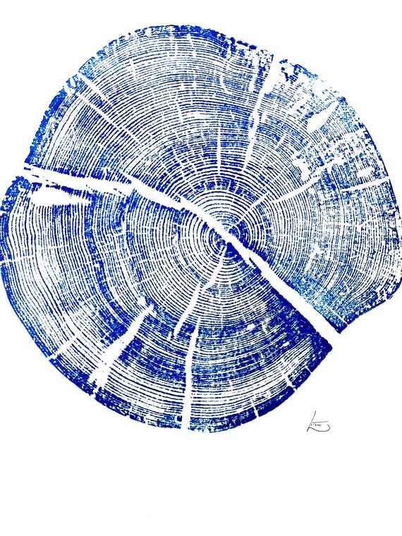 Grand Tetons Print, Tree ring art, Woodcut, Pine Tree art Print, Wyoming Art, Arborist art, Tree Ring Print, Tree hugger gifts, Arborist