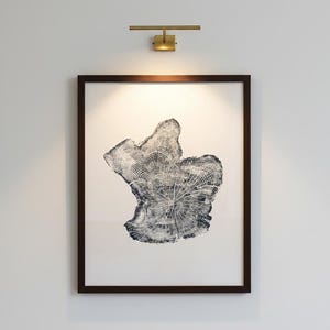 Cascade Mountains, Oregon Print, Tillamook, Woodcore art, Tree Ring Art, Woodcut Print, woodcut art