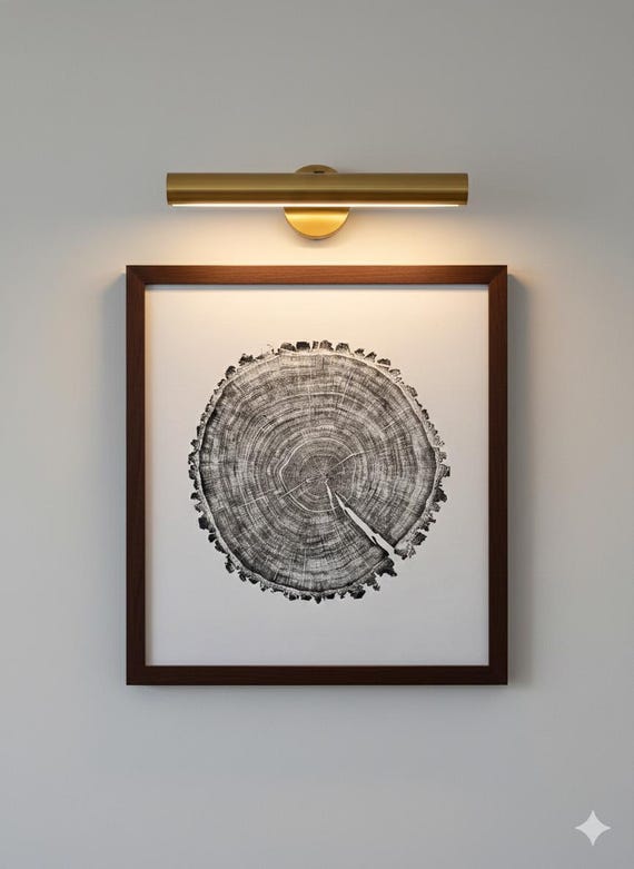 Minnesota Tree Print, Wood stump art, Woodcore art, Made from real oak tree, Oak tree ring art, Minnesota art print, Deciduous, Forest style