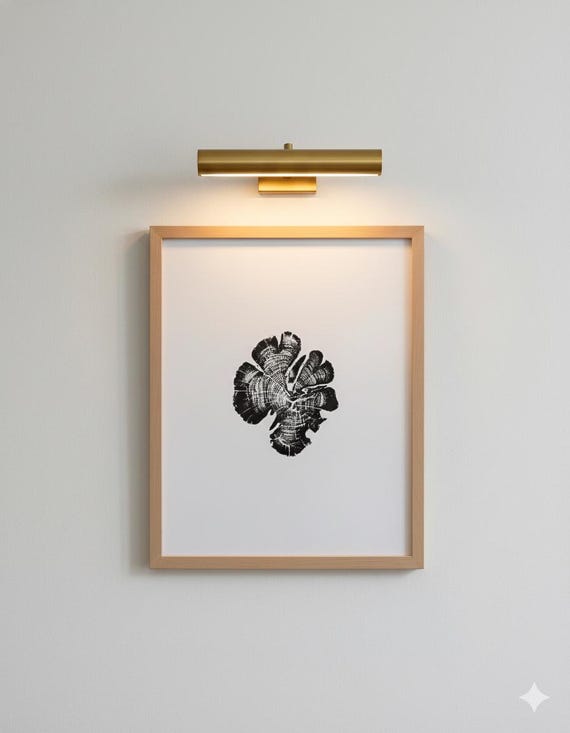 Zion National Park Tree Ring Woodcut Print: Handmade Cedar Art, Alpine Modern