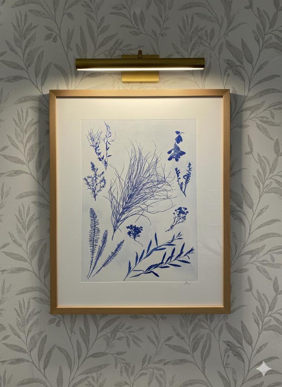 Specimen Group: Naturecore Herbaceous Flora of Mountain Meadows, 18x24 inch Original Monoprint