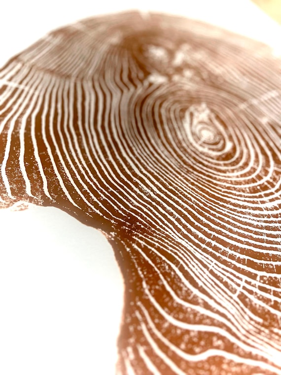 Mulberry Tree ring Print, Tree ring art print, Woodcut, real tree rings, Woodcut print, Tree Lover art, Manly gifts, Christmas art gifts