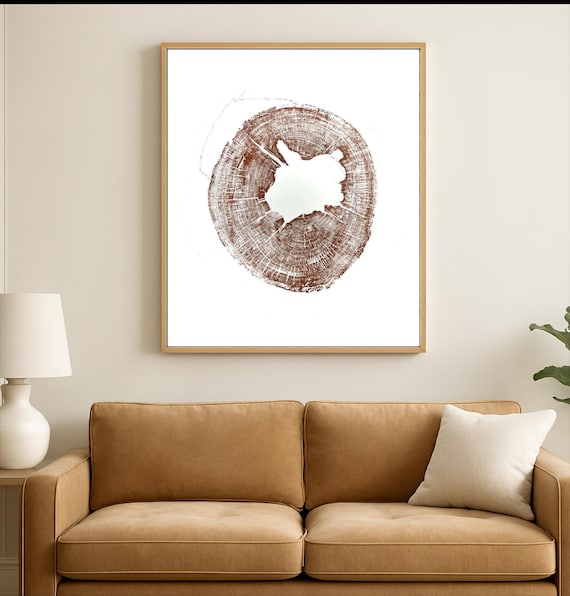 Iowa State, oak Tree, Lumber, Wood Wall Art, Woodcut print, Signed original