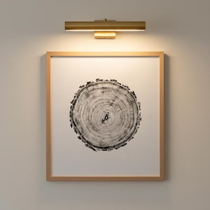Denver Art, Rocky Mountains, Cottagecore art, Pine Tree Art, Tree ring Print, Woodcut Print