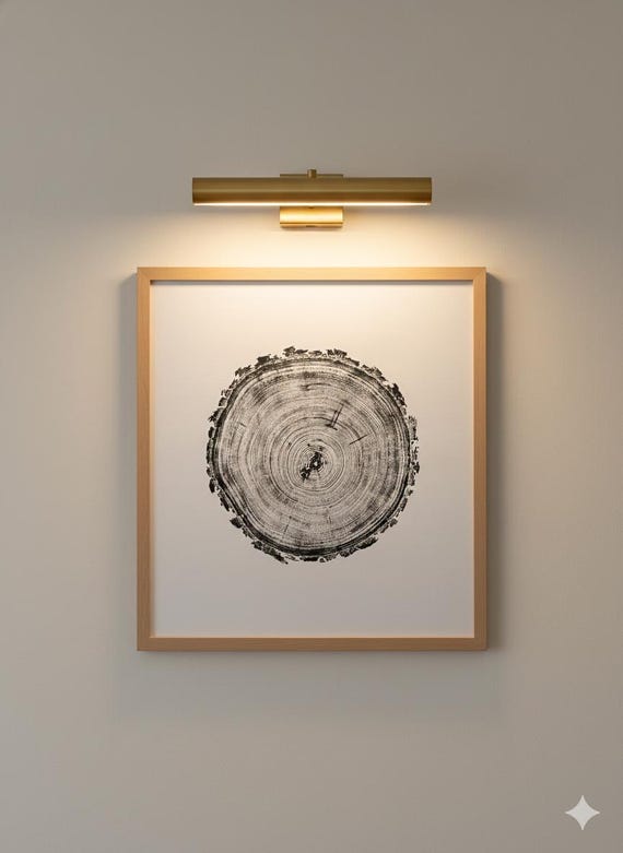 Denver Art, Rocky Mountains, Cottagecore art, Pine Tree Art, Tree ring Print, Woodcut Print