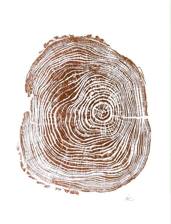 Black Locust, Live Edge, Wood Wall Art, Woodcut print, Wood Burning Art, Tree Trunk, Utah Print, Signed Original 18x24