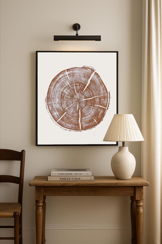 Black Hills South Dakota Woodcut print, Tree Ring Print, Arborist, Forestry, Biology Gift, 18x24 inches, Signed Original