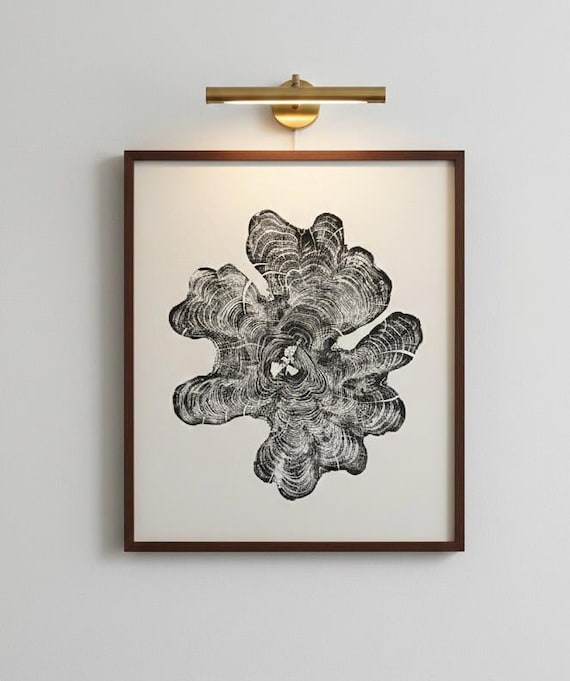 Maine Art, New England Art, York Maine, Woodcore art, Downeast Maine, Tree ring Print, Woodcut Print