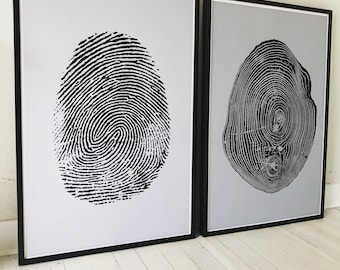 Fingerprint art, Fingerprint and tree rings, Woodcut print, Lumber, Wood Wall Art, Meditation, Fingerprint and tree comparison