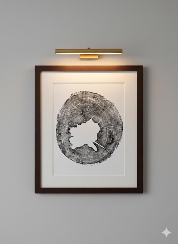 Iowa State, oak Tree, Lumber, Wood Wall Art, Woodcut print, Signed original