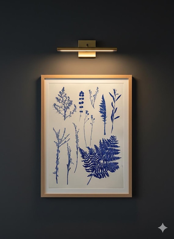 Herbarium Sheet – Naturecore Field Sample Cluster, Original Botanical Monoprint, 18x24 inches