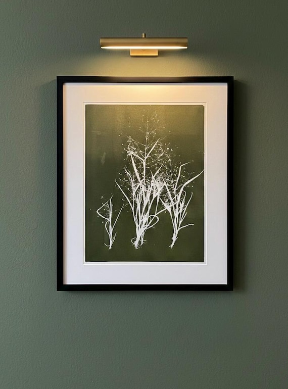 Study of Seeding Grass, Original Monoprint 18x24 inches, Signed original, one of one