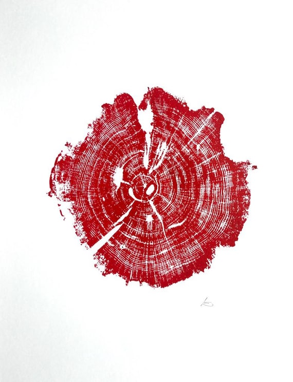 Williamsburg, Tree Ring Print, Woodblock Print, Virginia Beach, Blue Ridge Mountains, shabby tree