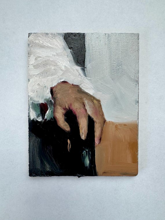 Small oil painting, miniature art, sargent study, classical realism, hand painting, painting study, tiny artwork, master study, 3.5x4.5 inch