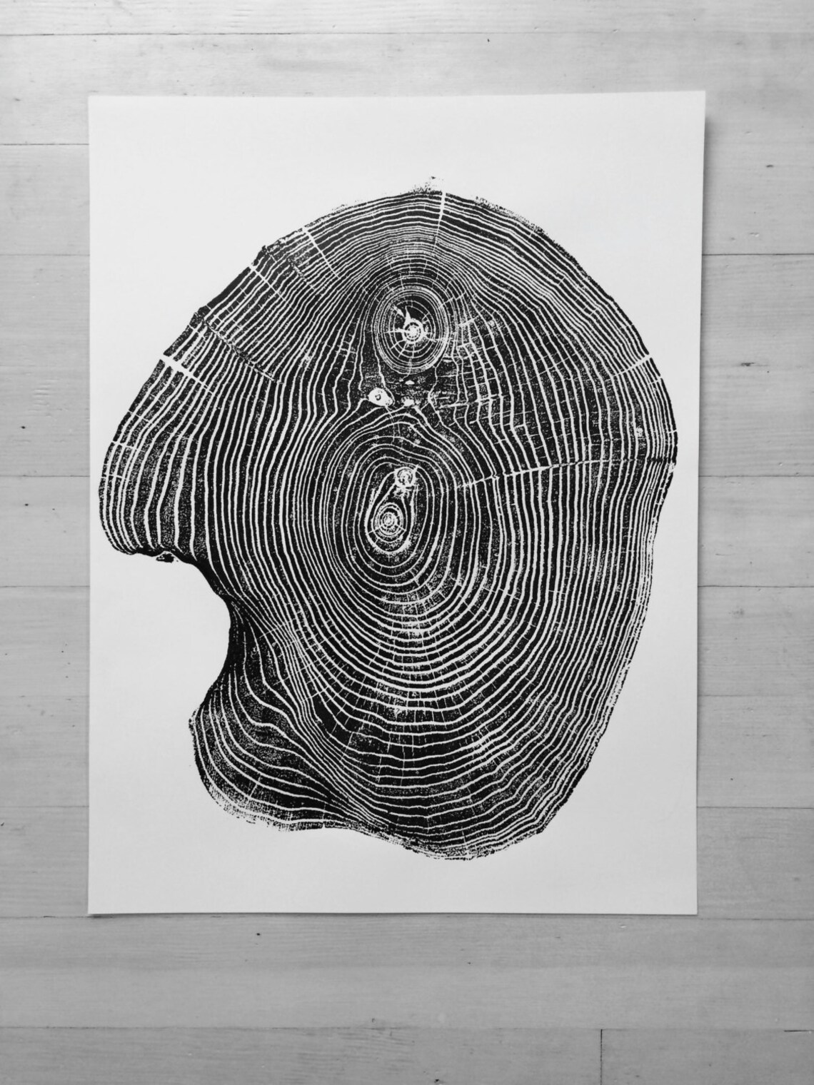 Set of 3 Tree Ring Prints Triptych Wall Art Large Tree Etsy UK