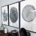 Set of 3 Large Tree Ring Prints, Tree stump prints, Tree ring print, tree ring art, triptych art set, large art prints, Three piece wall art