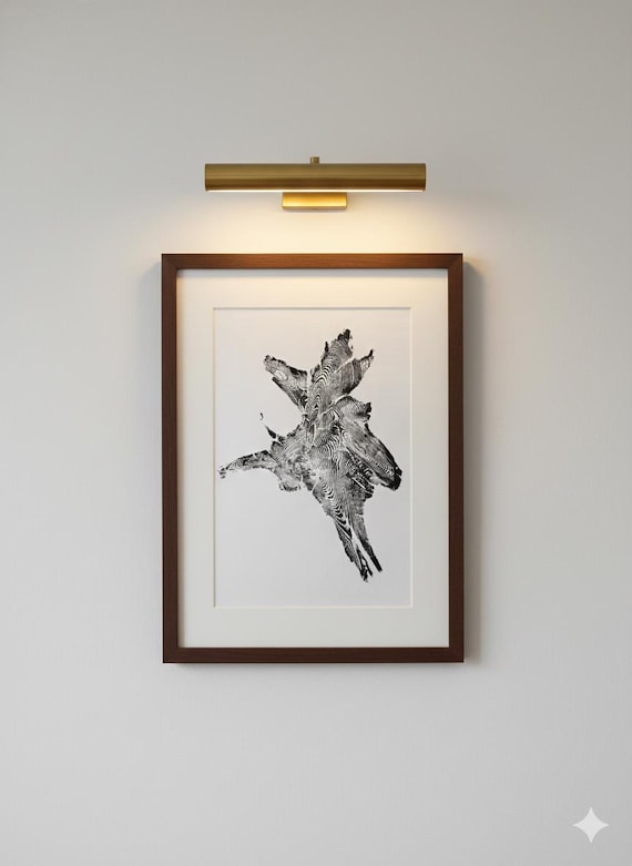 Idaho Wall Art, Wood Wall Art, Tree ring print, Woodcut print, Woodburning art, Abstract botanical, Maodern botanical art, Signed original