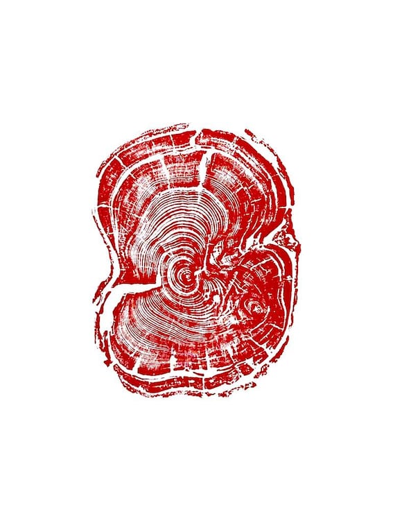 Tree stump art print, Albion Basin UT, Christmas art gift, Thanksgiving wall art, tree slice art, holiday wall decor, tree art gift, woodcut