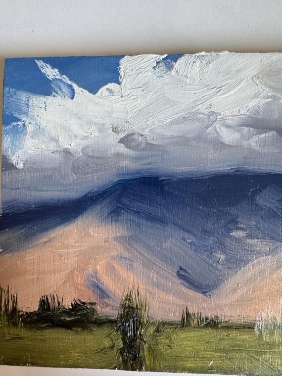 Cache Valley 5x7, Original Oil Painting, Landscape Painting, Desert Painting, Southwestern Art, Utah Art