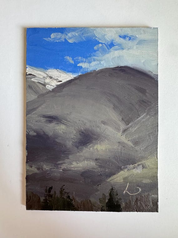 Wasatch Mountains 5x7, Original Oil Painting, Landscape Painting, Utah Painter, Utah Paintings, Utah Art