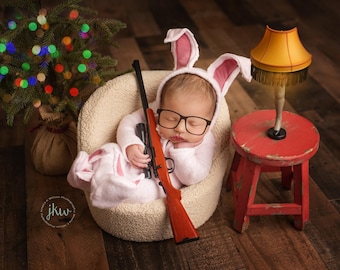 Newborn Photo Outfit: Ralphie Bunny Romper - USA Made